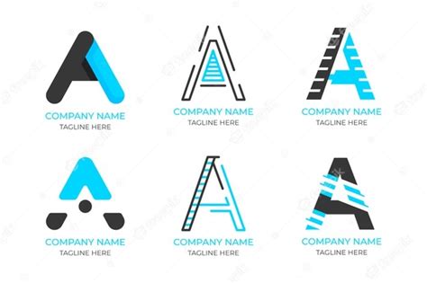 Free Vector Flat Design A Logo Templates Pack