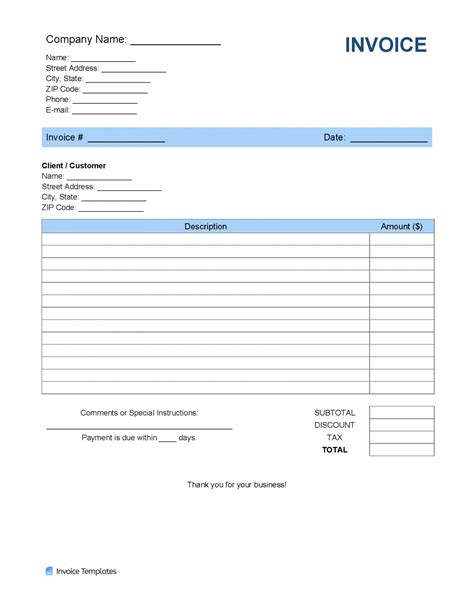How To Set Up An Invoice Template In Word Organiclas