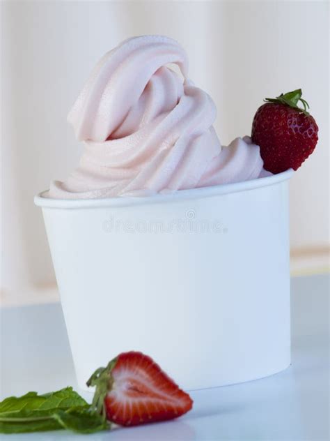 Frozen Soft Serve Yogurt Stock Photo Image Of Bowl 24437434