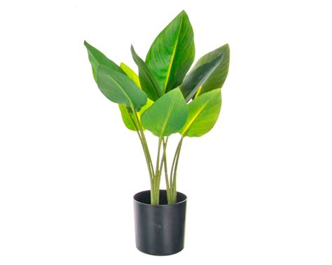 Planta Artificial Con Macetero 45 Cm Rubber Outzen Easycl