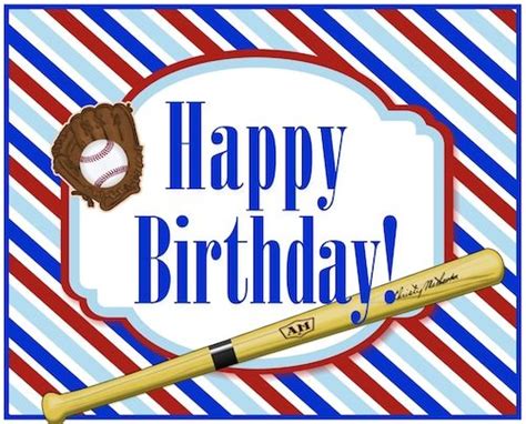 Happy Birthday Baseball Fan Happy Birthday Baseball Happy Birthday