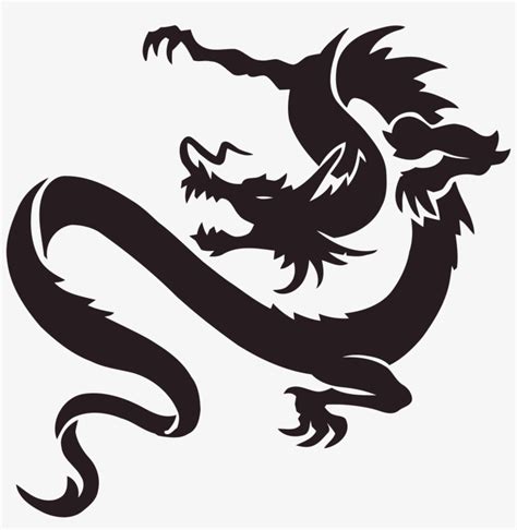 Dragon Clipart Stencil Small Chinese Dragon Tattoo Transparent Png