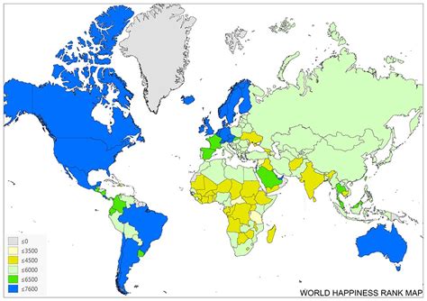 World's Happiness Map - MapUniversal