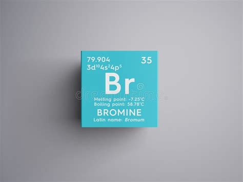 Brom Bromum Halogene Chemisches Element Der Abbildung Mendeleevs