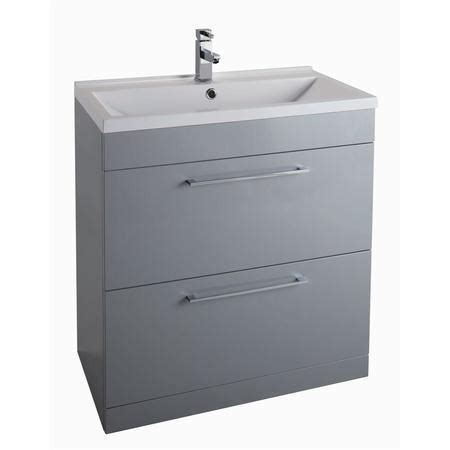 They are ideal for hiding away clutter. Grey Free Standing Bathroom Vanity Unit - Without Basin ...