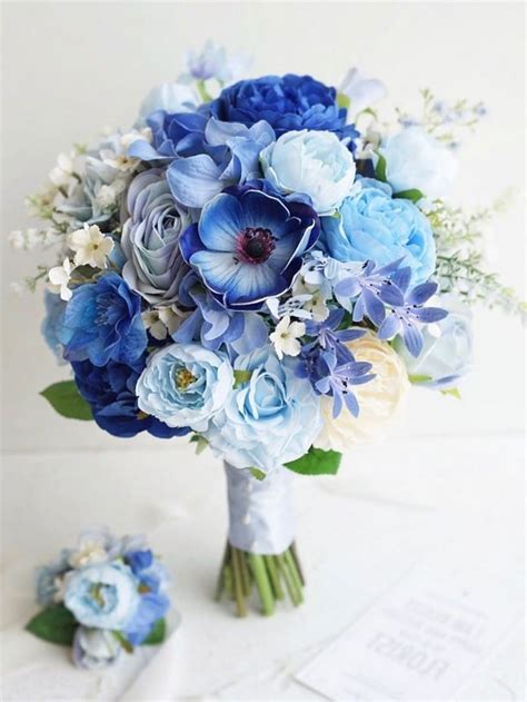 Blue Wedding Bouquets And Flowers 29 Colors For Wedding