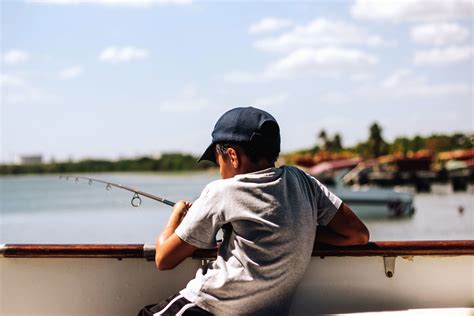 Free Picture Boat Boy Child Sea Dock Fishing Summer