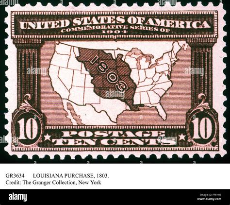 LOUISIANA PURCHASE NU S Postage Stamp Commemorating The Purchase Stock Photo Alamy