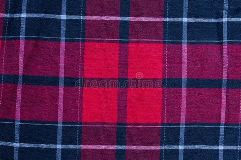 Texture Of Red Black Checkered Fabric Stock Image Image Of Background