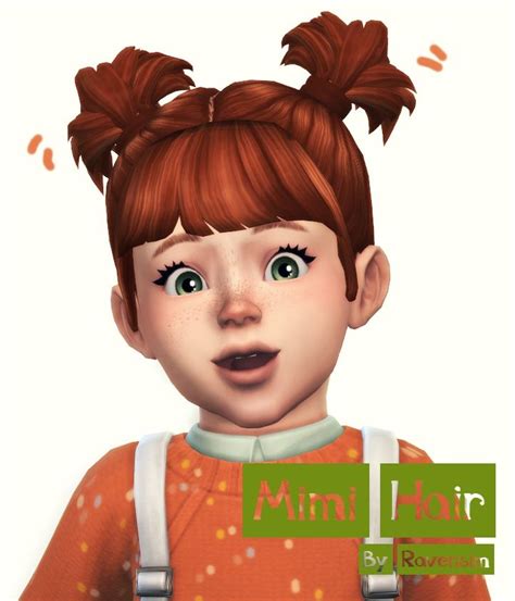 Mimi Hair Ravensim On Patreon In 2022 Sims 4 Toddler Sims 4