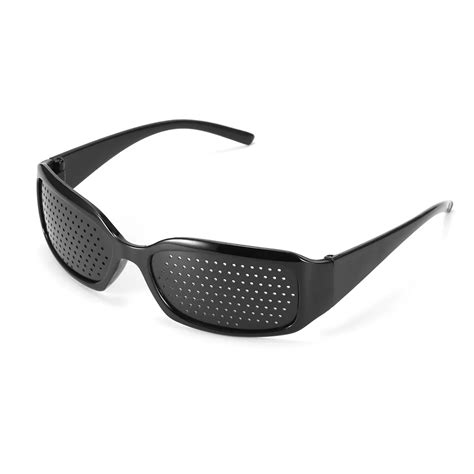 Black Anti Myopia Pinhole Glasses Pin Hole Sunglasses Eye Exercise Eyesight Improve Plastic