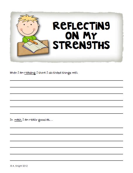 Self Reflection Sheet For Students Askworksheet