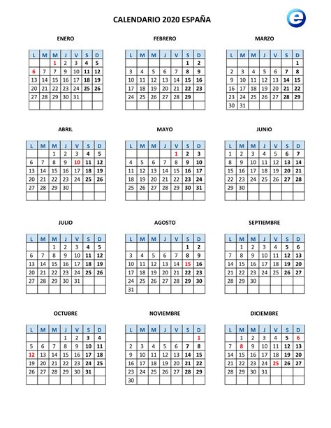 Calendario 2020 Para Imprimir Por Meses Excel Calendario 2019