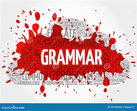 Grammar Word Cloud Collage Stock Illustration Illustration Of Page