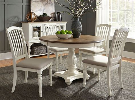 Round Farmhouse Dining Table Set For 6 Gamer 4 Everbr