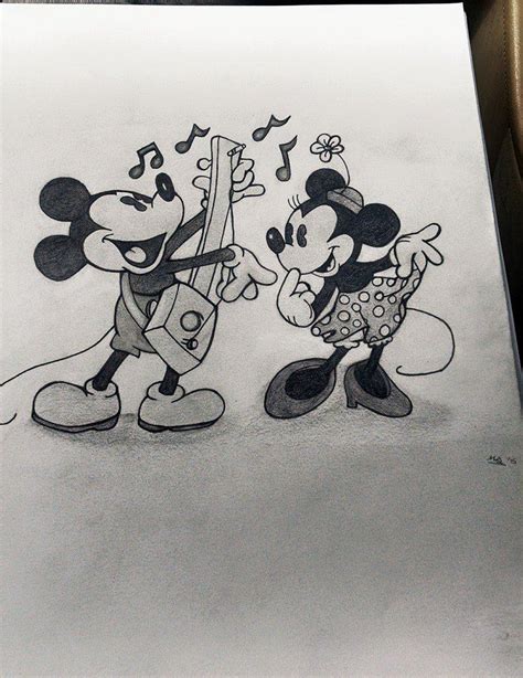 Mickey And Minnie Mouse Sketch At Explore