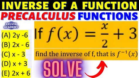 solve [f x x divides 2 3] inverse of a function in precalculus youtube