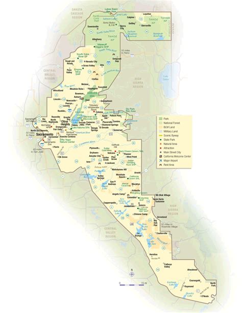 Gold country is a region of california that includes foothills of the western sierra nevada mountains and many historic towns that date to the 1849 california gold rush. California Map Gold Country • Mapsof.net