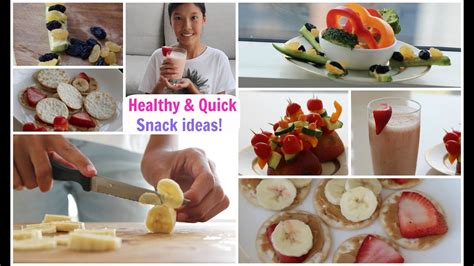 Healthy Easy And Quick Snack Ideas Youtube
