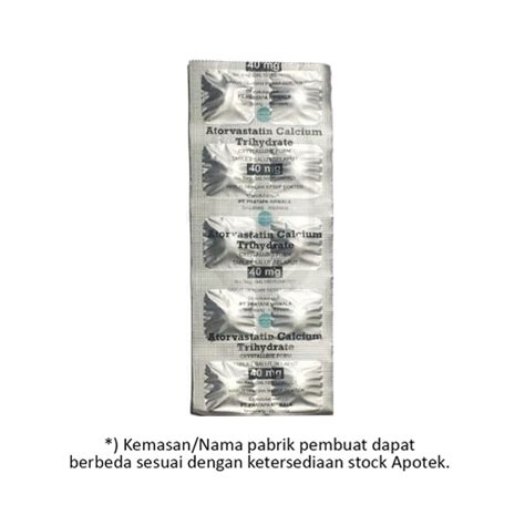 Atorvastatin 40 Mg 10 Tablet Kegunaan Efek Samping Dosis Dan Aturan