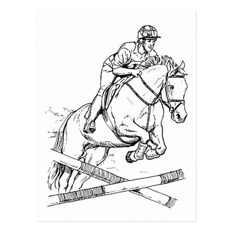 Coloring Pages Of Horses Jumping