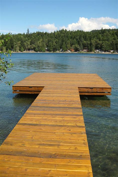 Diy Wooden Dock With Dock Floats And Wooden Decking Added Building