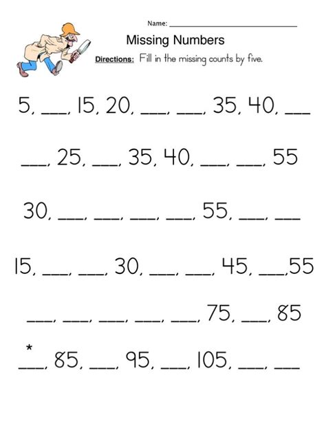 In this early writing worksheet, your child will draw straight lines across the page to connect each animal to its dinner. count by 5s worksheets for preschool - Kids Learning Activity