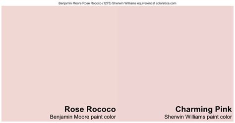 Benjamin Moore Rose Rococo Sherwin Williams Equivalent Charming Pink