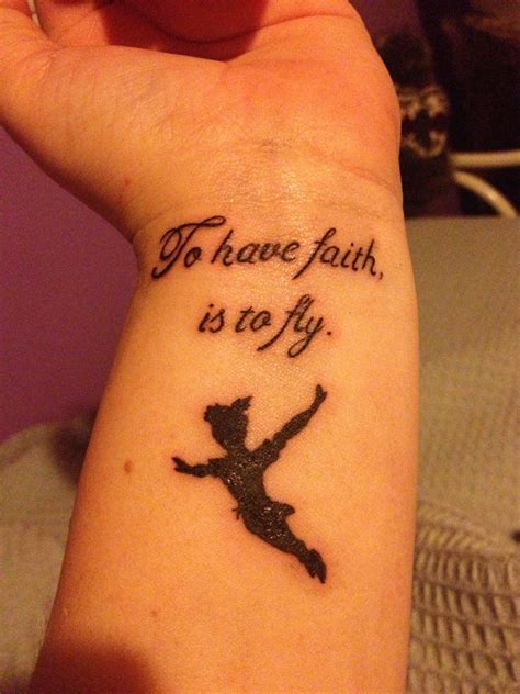 Peter Pan Tattoo To Have Faith Is To Fly Peter Pan Tattoo