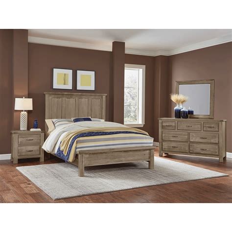 Bedroom furniture is traditionally arranged according to a few general rules. Maple Road Weathered Gray Mansion Bed - Wood Beds ...