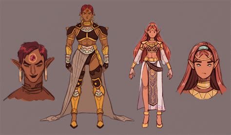 Quick Concepts Female Ganondorf And Half Gerudo Zelda Mainly Inspired