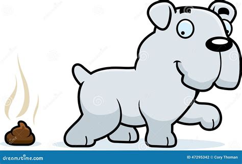 Cartoon Bulldog Poop Stock Vector Image 47295342