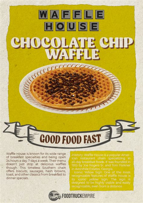 Waffle House Menu Poster Food Truck Empire