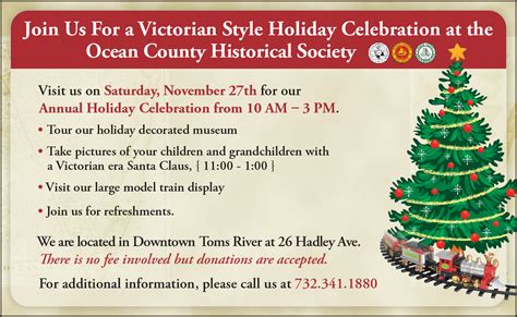 Ocean County Historical Society Hosts Holiday Celebration Jersey Shore Online