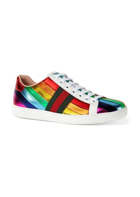 Gucci Gucci New Ace Rainbow Sneaker Women Shoes