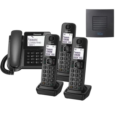 Panasonic Kx Tgf324 Corded Phone With 3 Cordless Handsets And Long Range