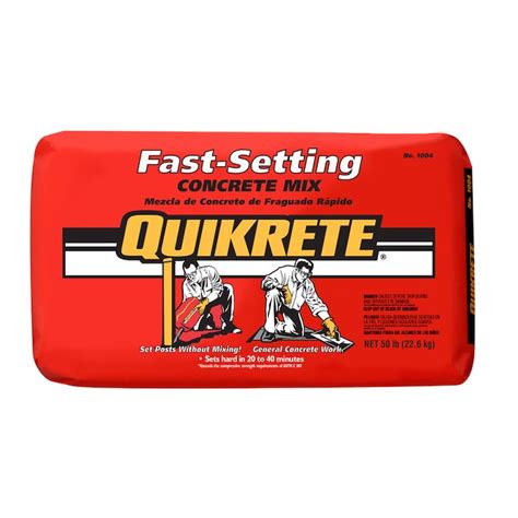 Quikrete 50 Lb Fast Setting Concrete Mix In The Concrete Mix Department