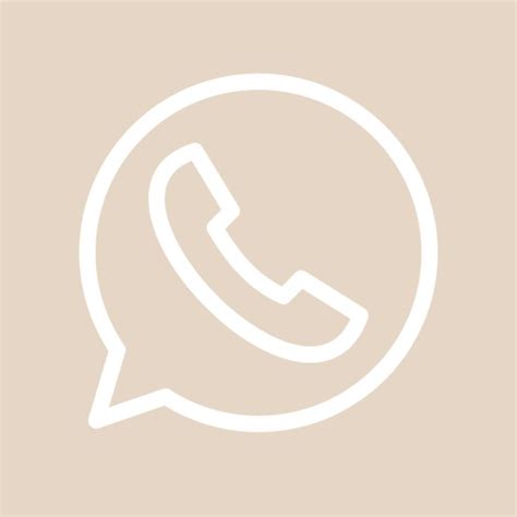 Whatsapp Milky Beige Ios App Icon Design Iphone Icon Ios Icon