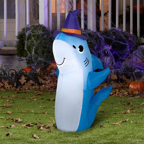 The Holiday Aisle Gemmy All Shark Witch Inflatable Wayfair