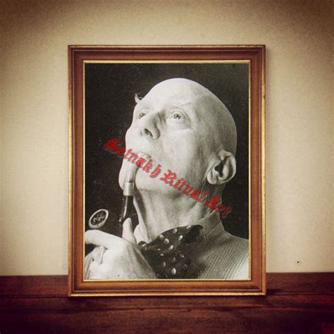 Aleister Crowley Portrait Occult Print Occultist Etsy Aleister