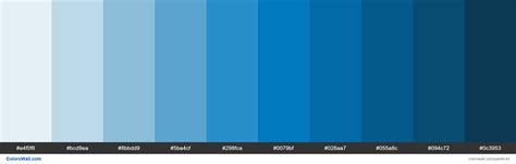 Blue Shades Color Palette 6d7