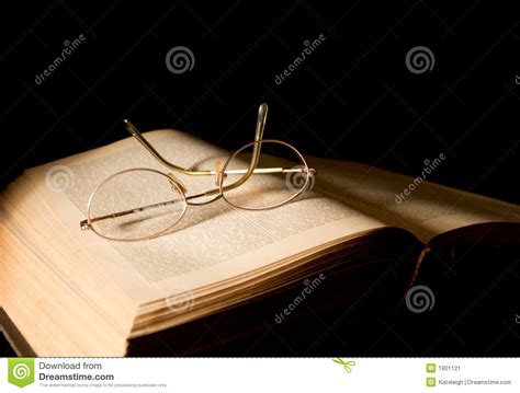 Glasses And Book Stock Image Image Of Eyewear Dark Binding 1801121