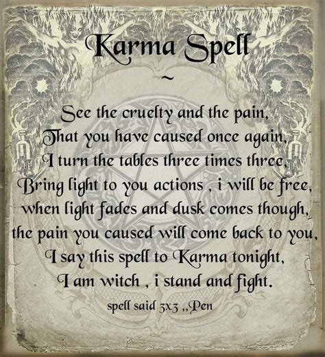 Pin By Dora Hartman On Wiccan Karma Spell Witchcraft Spell Books