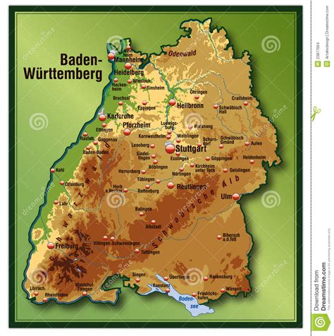 Enter your dates and choose from 9,661 hotels and other places to. Map Of Baden-Wuerttemberg Stock Images - Image: 23877664