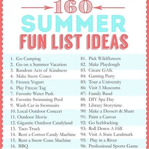 160 Fun Ideas To Do During Summer If Youre Bored Musely