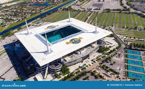 Aerial View Drone Photography Of Hard Rock Stadium Of The Miami Dolphins Aerial View On Hard