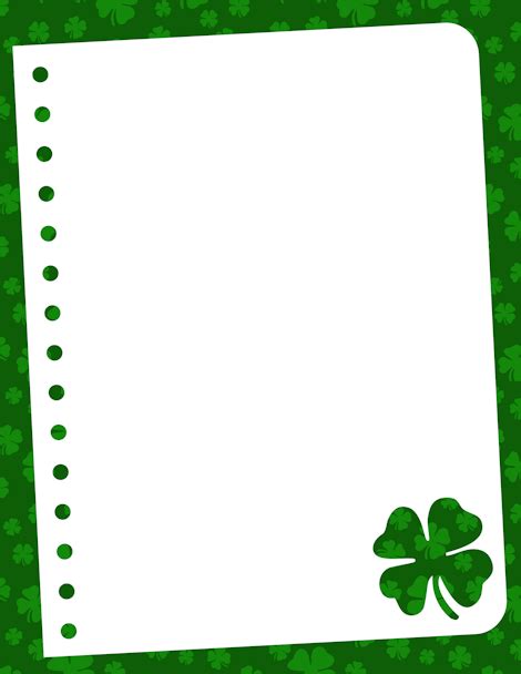 A Shamrock Themed Border This Is Great For St Patricks Day Or Any