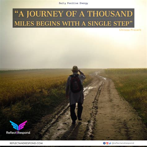 A journey of a thousand miles begins with step one! - ReflectandRespond