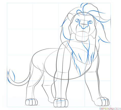 Hi everyone, my name is singh. How to draw Simba from Lion King step by step. Drawing tutorials for kids and beginners. | Lion ...