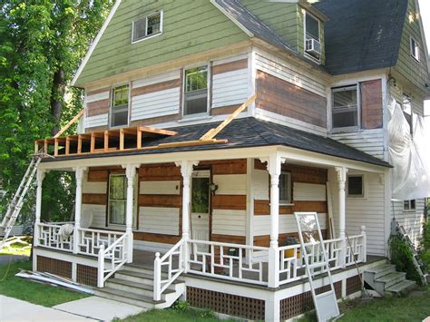 Concrete design house front design. Victorian House Insulated from Exterior